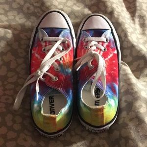 Tie dye converse shoes